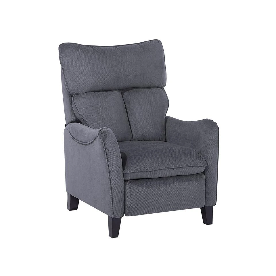 Beliani TV-fauteuil ROYSTON - Grijs Polyester 3 Beliani TV-fauteuil ROYSTON - Grijs Polyester