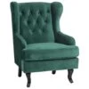 Beliani Oorfauteuil ALTA - Groen Fluweel -LeenBakker Winkel 1000027814
