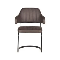 LABEL51 Eetkamerstoel Otta - Antraciet - Microfiber -LeenBakker Winkel 1000028280 0102