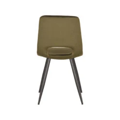 LABEL51 Eetkamerstoel Josh - Army Green - Fluweel -LeenBakker Winkel 1000028349 0103