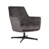 LABEL51 Fauteuil Toby Antraciet Velours -LeenBakker Winkel 1000028439