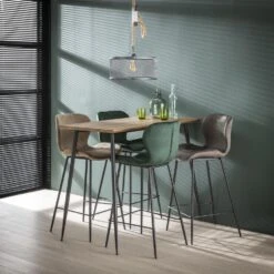 Hoyz - Barstoel Velvet - Roze - 4 Stuks -LeenBakker Winkel 1000028502 0102