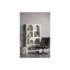 WOOOD Job Draaifauteuil - Teddy - Groen - 101x70x85 -LeenBakker Winkel 1000031099 0102