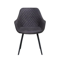 Livingfurn - Eetkamerstoel Luca Antraciet - Stof - 60x50x85 -LeenBakker Winkel 1000031574 0101