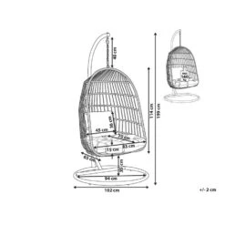 Beliani Hangstoel ALLERA - Zwart Polyester -LeenBakker Winkel 1000042133 0102