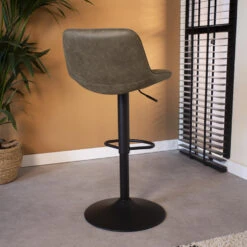 Industriële Barkruk Keston Groen - Zithoogte 59 Cm - Stof - Groen -LeenBakker Winkel 1000042398 0102