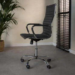 Industriële Bureaustoel Matt Antraciet Stof Hoog - 50x55x112 Cm - Stof - Grijs 7 Industriële Bureaustoel Matt Antraciet Stof Hoog - 50x55x112 Cm - Stof - Grijs -LeenBakker Winkel 1000042405 0101