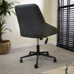 Industriële Draaibare Bureaustoel Lennox Antraciet 64,50x60x84 Cm Stof 7 Industriële Draaibare Bureaustoel Lennox Antraciet 64,50x60x84 Cm Stof -LeenBakker Winkel 1000042406 0101