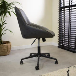 Industriële Draaibare Bureaustoel Lennox Antraciet 64,50x60x84 Cm Stof 8 Industriële Draaibare Bureaustoel Lennox Antraciet 64,50x60x84 Cm Stof -LeenBakker Winkel 1000042406 0102