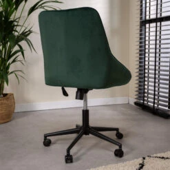 Bureaustoel Emily Velvet Groen - 64,50x60x84 Cm - Stof - Groen 8 Bureaustoel Emily Velvet Groen - 64,50x60x84 Cm - Stof - Groen -LeenBakker Winkel 1000042407 0102