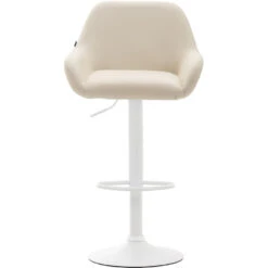 CLP Set Van 2 Barkrukken Braga Wit Frame Kunstleer - Crème 8 CLP Set Van 2 Barkrukken Braga Wit Frame Kunstleer - Crème -LeenBakker Winkel 1000043276 0102