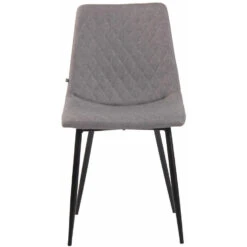 CLP Set Van 4 Eetkamerstoelen Telde Stof - Zilverkleurig