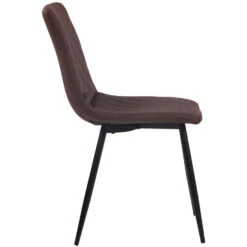 CLP Set Van 4 Eetkamerstoelen Telde Stof - Bruin -LeenBakker Winkel 1000043420 0101