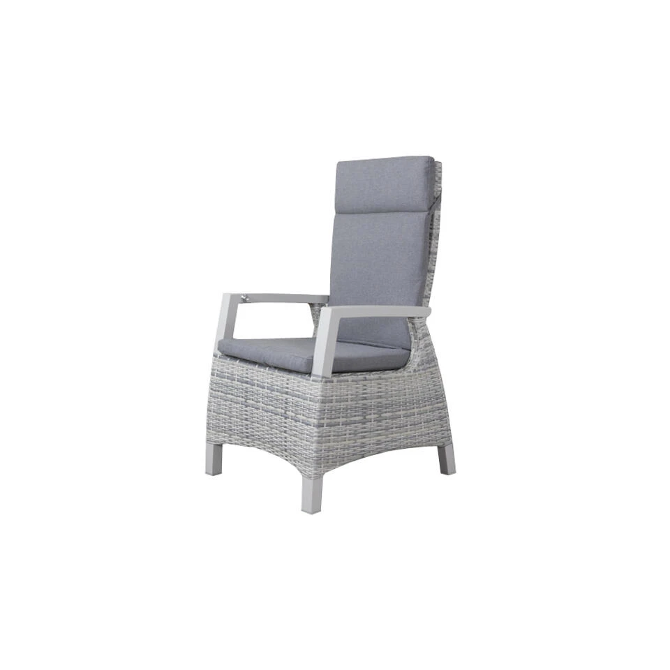 VDG Darwin Wicker Verstelbare Tuinstoel - Licht Grijs 3 VDG Darwin Wicker Verstelbare Tuinstoel - Licht Grijs