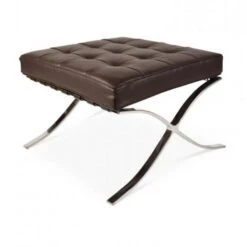 Expo Hocker Donkerbruin Premium Leer - Leder - Bruin -LeenBakker Winkel 1000049296 0103