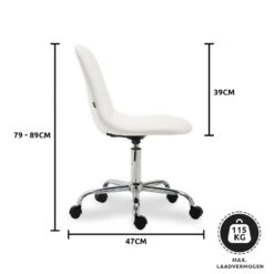 Clp Bureaustoel Reims Kunstleer Wit 9 Clp Bureaustoel Reims Kunstleer Wit -LeenBakker Winkel 1000050248 0103