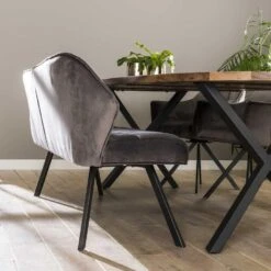 Hoyz - Eetkamerbank Raster - 180cm Breed - 2 Personen - Grijs -LeenBakker Winkel 1000051489 0102