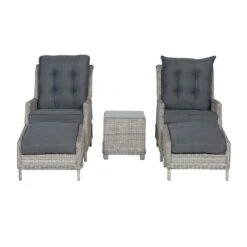 Garden Impressions Santa Rosa Tuinstoel + Voetenbank+bijzettafel -LeenBakker Winkel 1000052349 0104