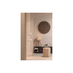 WOOOD Ollie Poef - Polyester - Zand - 46x40x40 -LeenBakker Winkel 1000052552 0102