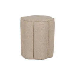 WOOOD Ollie Poef - Polyester - Zand - 46x40x40 -LeenBakker Winkel 1000052552 0103