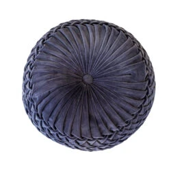 Giga Meubel Poef Rond Antraciet - 50x50x50cm - Poef Maaike -LeenBakker Winkel 1000053543 0101