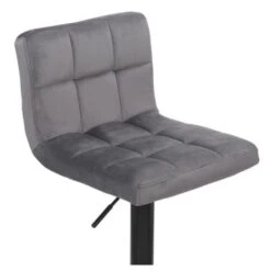 Ocazi Barkruk Helsinki – Grijs – Fluweel -LeenBakker Winkel 1000054526 0103