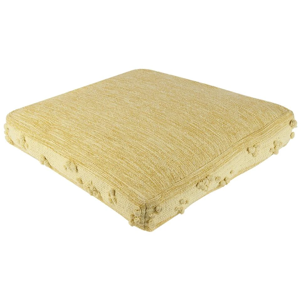 Beliani Poef CLONE - Geel Katoen 3 Beliani Poef CLONE - Geel Katoen