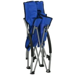 VidaXL Strandstoelen 2 St Inklapbaar Stof Blauw 9 VidaXL Strandstoelen 2 St Inklapbaar Stof Blauw -LeenBakker Winkel 1000056442 0105