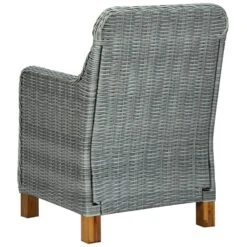 VidaXL Tuinstoelen 2 St Met Kussens Poly Rattan Lichtgrijs -LeenBakker Winkel 1000056516 0105