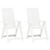 VidaXL Tuinstoelen 2 St Verstelbaar Kunststof Wit -LeenBakker Winkel 1000056518