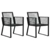 VidaXL Tuinstoelen 2 St PVC-rattan Zwart Overig -LeenBakker Winkel 1000056522