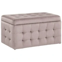 MICHIGAN - Ottomaan - Roze - Fluweel