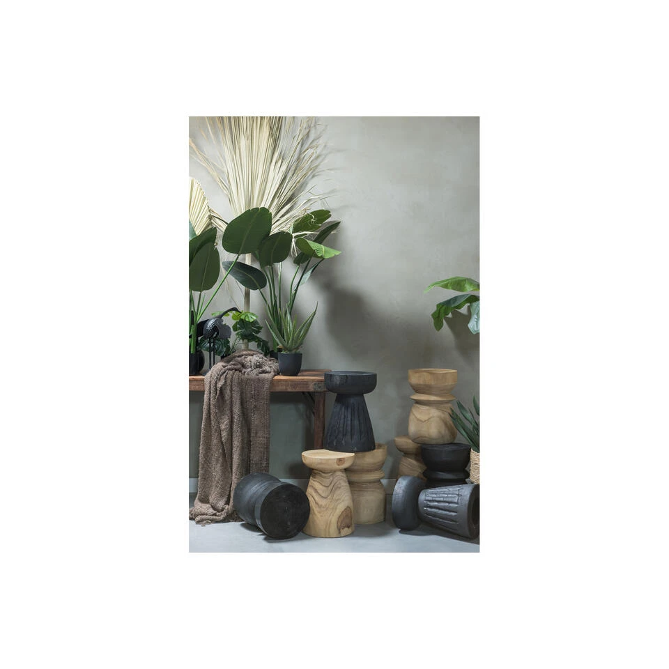 WOOOD Kruk Bikkel - Hout - Naturel - 40x28x28 6 WOOOD Kruk Bikkel - Hout - Naturel - 40x28x28 - Afbeelding 4