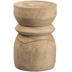 WOOOD Kruk Bikkel - Hout - Naturel - 40x28x28