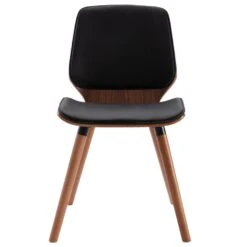 VidaXL Eetkamerstoelen 2 St Kunstleer Zwart -LeenBakker Winkel 1000057821 0103