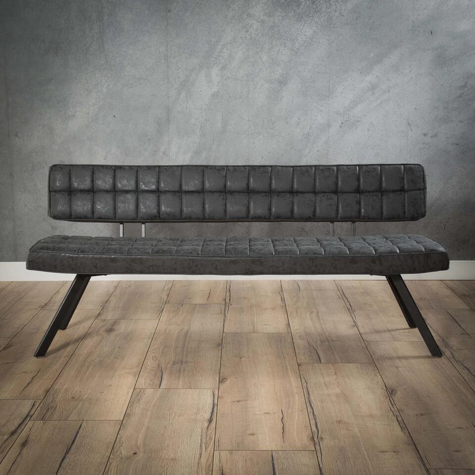 Hoyz - Eetkamerbank 180 Cm - Kunstleer - 4 Personen 4 Hoyz - Eetkamerbank 180 Cm - Kunstleer - 4 Personen - Afbeelding 2