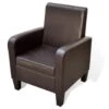 VidaXL Fauteuil Kunstleer Bruin 1 VidaXL Fauteuil Kunstleer Bruin -LeenBakker Winkel 1000059153
