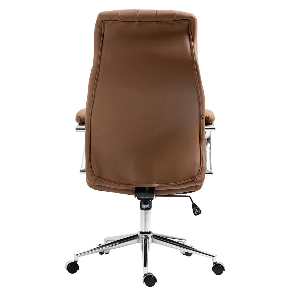 Clp Bureaustoel Wigan Leder Licht Bruin 6 Clp Bureaustoel Wigan Leder Licht Bruin - Afbeelding 4