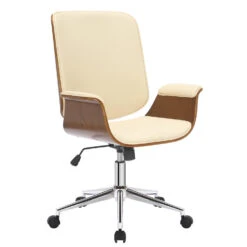 Clp Bureaustoel Mick Kunstleder Crème