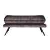 Industriële Eetkamerbank Romy Velvet 180 Cm Grijs - 190x180x81 Cm - Stof - Grijs -LeenBakker Winkel 1000061262