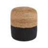 Beliani Poef DALAMA - Zwart Katoen, Jute -LeenBakker Winkel 1000063564
