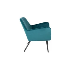 Giga Meubel Fauteuil Velvet Blauw - Zithoogte 42cm - Stoel Bon -LeenBakker Winkel 1000068562 0102