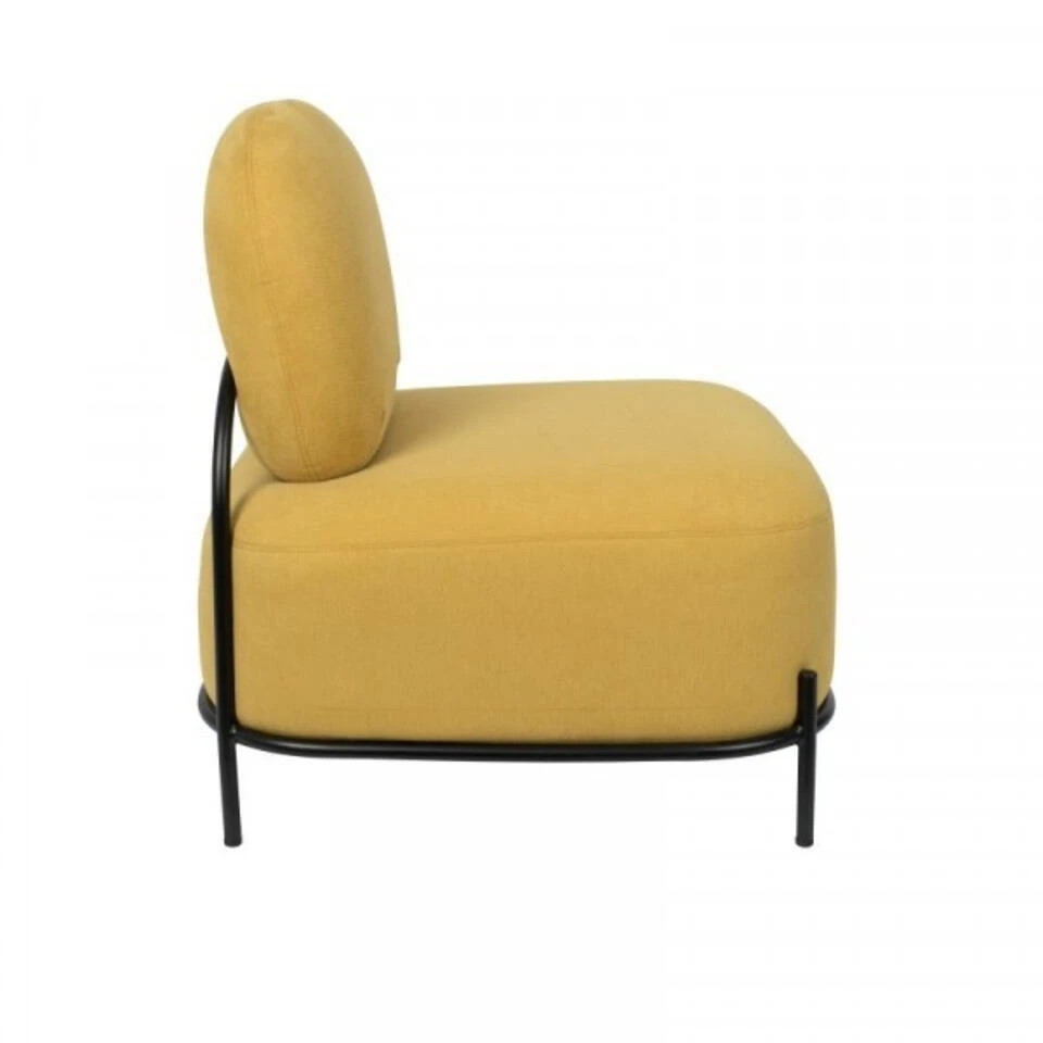 Giga Meubel Fauteuil Stof Geel - 71x66x77cm - Stoel Polly 5 Giga Meubel Fauteuil Stof Geel - 71x66x77cm - Stoel Polly - Afbeelding 3