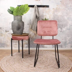 DS4U® Whap 2.0 Eetkamerstoel - Stof - Roze -LeenBakker Winkel 1000069489 0102