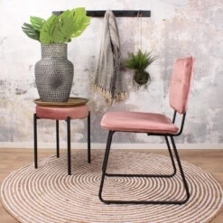 DS4U® Whap 2.0 Eetkamerstoel - Stof - Roze -LeenBakker Winkel 1000069489 0103