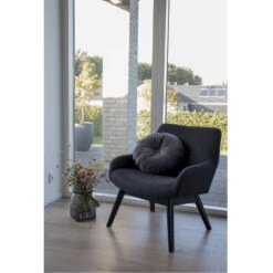 Giga Meubel Loungestoel Stof Donkergrijs/Zwart - Zithoogte 40cm 7 Giga Meubel Loungestoel Stof Donkergrijs/Zwart - Zithoogte 40cm -LeenBakker Winkel 1000069892 0101