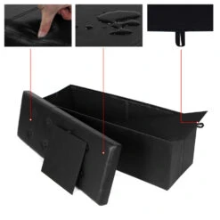 ACAZA Poef - Opvouwbaar - Zonder Poten - 2 Compartimenten - 110 Cm - Zwart 8 ACAZA Poef - Opvouwbaar - Zonder Poten - 2 Compartimenten - 110 Cm - Zwart -LeenBakker Winkel 1000070620 0102