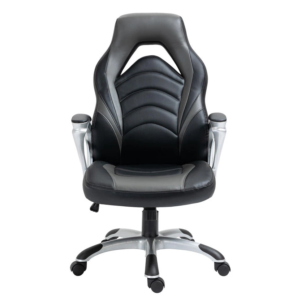 Clp Bureaustoel Foxton Kunstleder Grijs 4 Clp Bureaustoel Foxton Kunstleder Grijs - Afbeelding 2