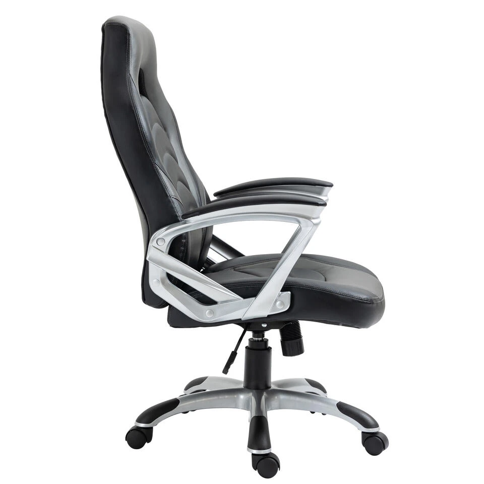 Clp Bureaustoel Foxton Kunstleder Grijs 5 Clp Bureaustoel Foxton Kunstleder Grijs - Afbeelding 3