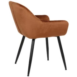 CLP Eetkamerstoel Emia Fluweel Bruin -LeenBakker Winkel 1000071115 0103